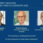 Nobel de chimie 2025 : trois chercheurs récompensés pour une découverte révolutionnaire