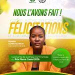 Bénin : Marietta Gonroudobou sacrée championne continentale du Prix Pierre Castel 2026